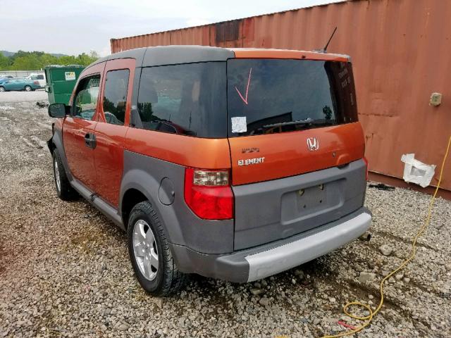 5J6YH18675L001026 - 2005 HONDA ELEMENT EX ORANGE photo 3