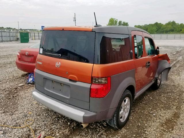 5J6YH18675L001026 - 2005 HONDA ELEMENT EX ORANGE photo 4