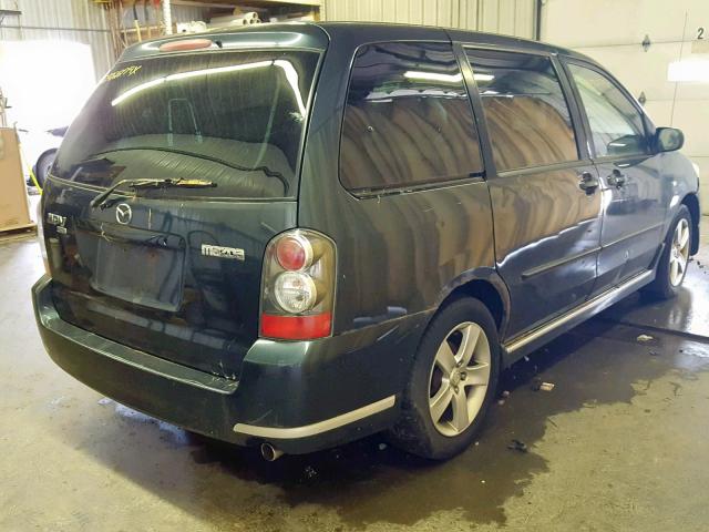 JM3LW28J140511489 - 2004 MAZDA MPV WAGON GREEN photo 4