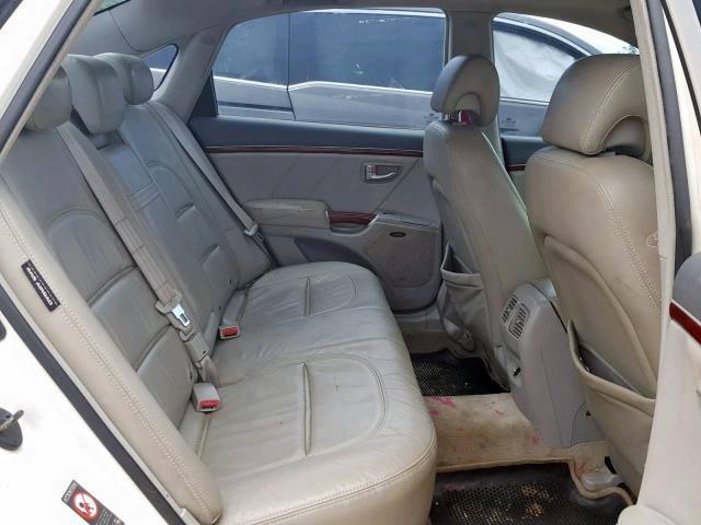 KMHFC46F37A223654 - 2007 HYUNDAI AZERA SE WHITE photo 6