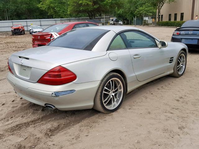 WDBSK75F83F010381 - 2003 MERCEDES-BENZ SL 500R SILVER photo 4