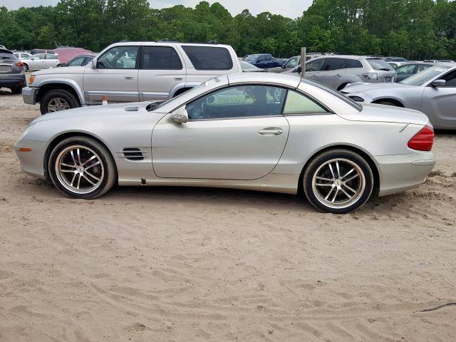 WDBSK75F83F010381 - 2003 MERCEDES-BENZ SL 500R SILVER photo 9