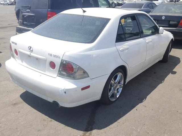 JTHBD192730068368 - 2003 LEXUS IS 300 WHITE photo 4