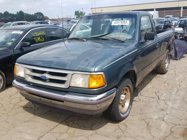 1FTCR10A5TUB47316 - 1996 FORD RANGER GREEN photo 2