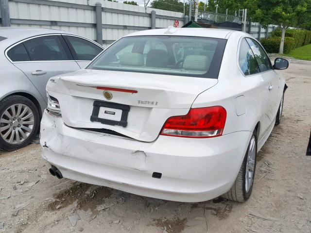 WBAUP7C54CVP22444 - 2012 BMW 128 I WHITE photo 4