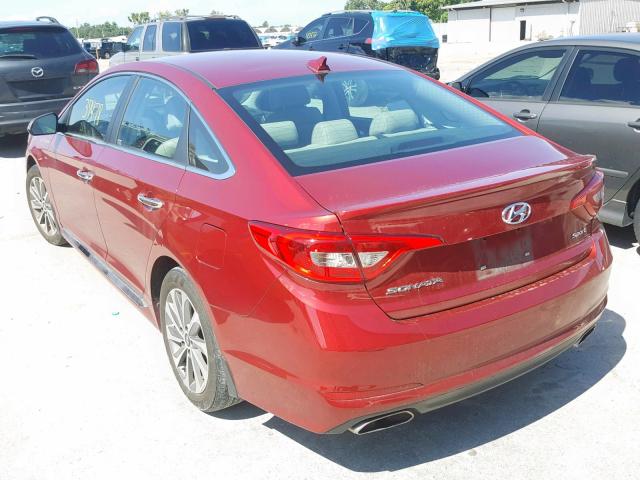 5NPE34AF4GH289033 - 2016 HYUNDAI SONATA SPO RED photo 3