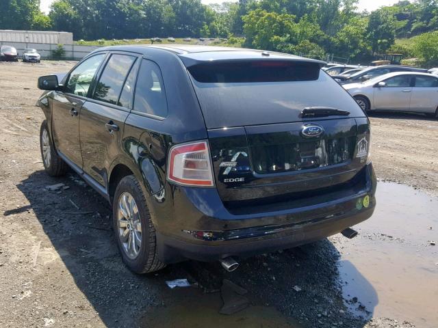 2FMDK48C57BB00679 - 2007 FORD EDGE SEL BLACK photo 3