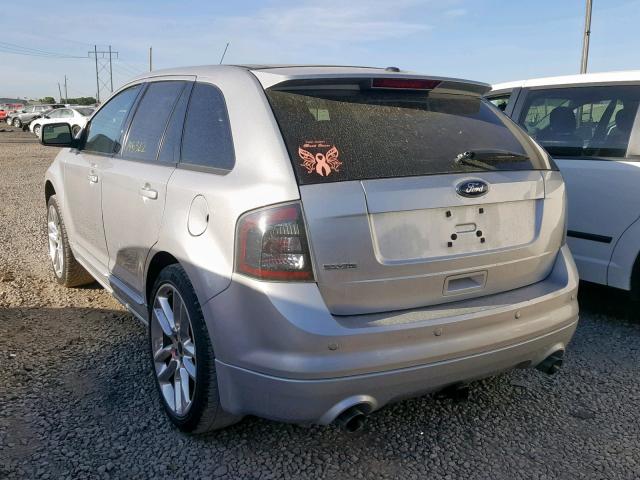 2FMDK30C59BA92608 - 2009 FORD EDGE SPORT SILVER photo 3