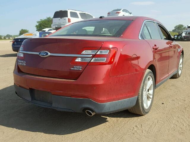 1FAHP2E83DG167173 - 2013 FORD TAURUS SEL RED photo 4