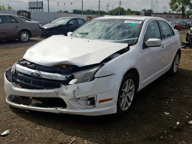 3FAHP0JAXCR433373 - 2012 FORD FUSION SEL WHITE photo 2