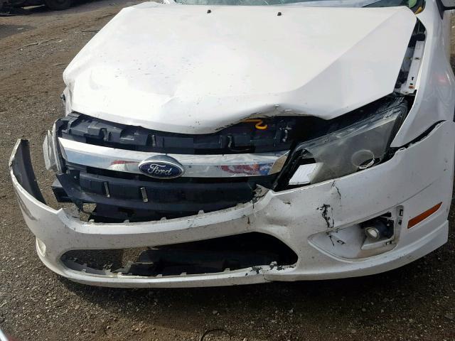 3FAHP0JAXCR433373 - 2012 FORD FUSION SEL WHITE photo 9