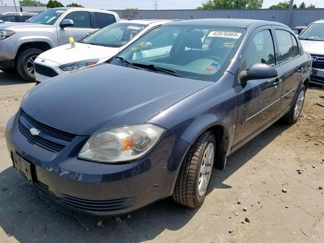 1G1AT58H197280897 - 2009 CHEVROLET COBALT LT CHARCOAL photo 2