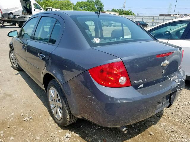 1G1AT58H197280897 - 2009 CHEVROLET COBALT LT CHARCOAL photo 3