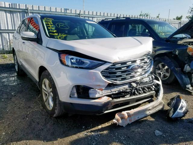 2FMPK4J91KBB71446 - 2019 FORD EDGE SEL WHITE photo 1