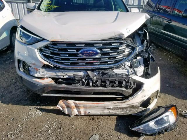 2FMPK4J91KBB71446 - 2019 FORD EDGE SEL WHITE photo 9