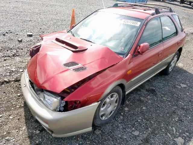 JF1GF48561H801898 - 2001 SUBARU IMPREZA OU RED photo 2