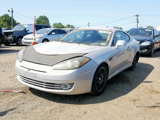 KMHHM66D08U281690 - 2008 HYUNDAI TIBURON GS SILVER photo 2