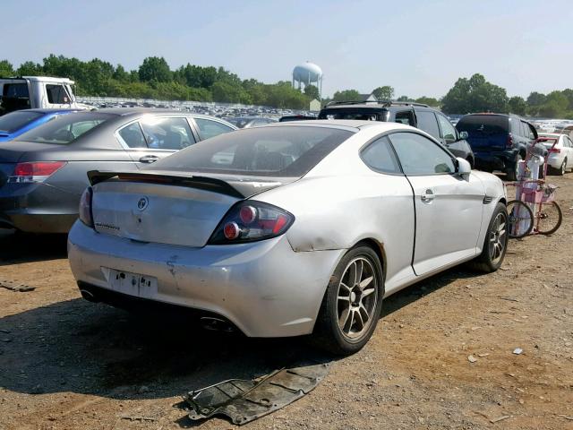 KMHHM66D08U281690 - 2008 HYUNDAI TIBURON GS SILVER photo 4