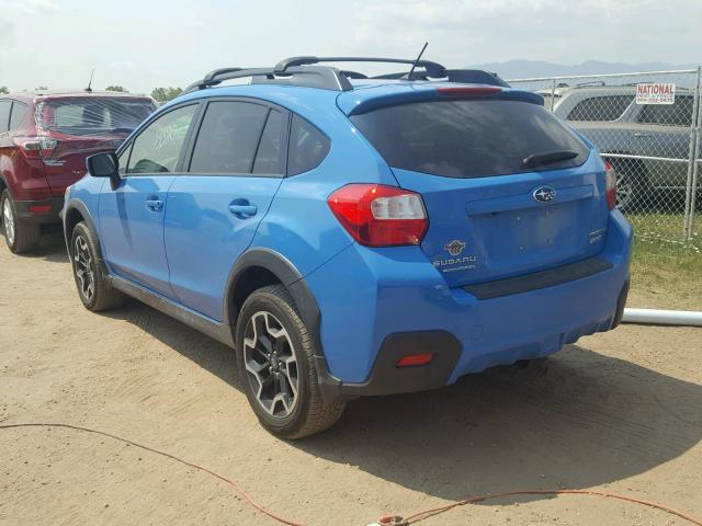 JF2GPABC0HH266589 - 2017 SUBARU CROSSTREK BLUE photo 3