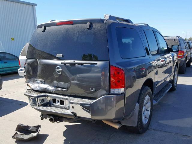 5N1AA08B14N715753 - 2004 NISSAN ARMADA SE GRAY photo 4