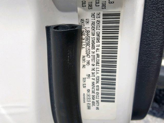 1J8HH58298C153347 - 2008 JEEP COMMANDER 白色 照片 10