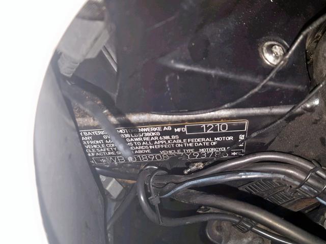 WB1018908BZY93786 - 2011 BMW G650 GS WHITE photo 10