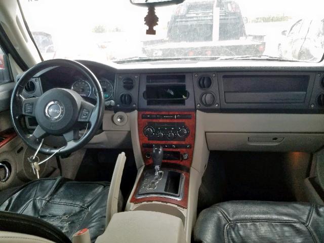 1J8HH58N66C248634 - 2006 JEEP COMMANDER BLACK photo 9