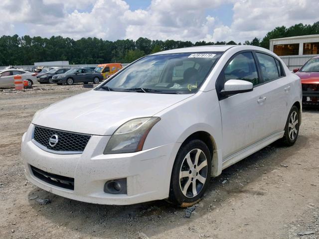 3N1AB6AP9CL764906 - 2012 NISSAN SENTRA 2.0 WHITE photo 2