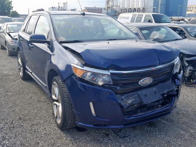 2FMDK4AKXCBA26252 - 2012 FORD EDGE SPORT BLUE photo 1