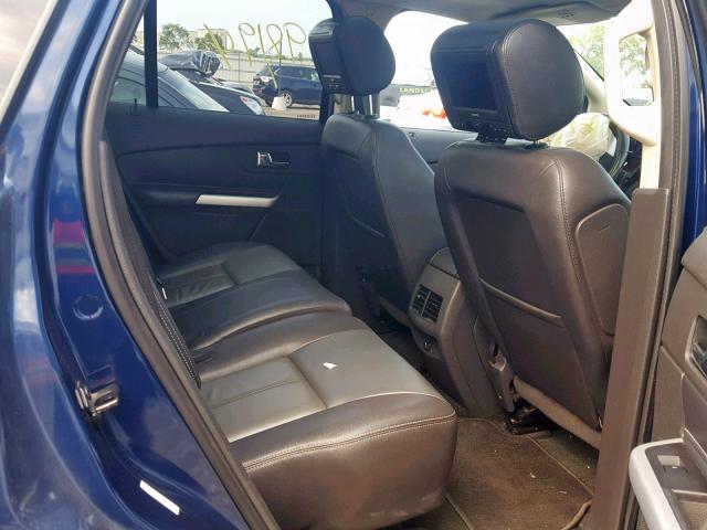 2FMDK4AKXCBA26252 - 2012 FORD EDGE SPORT BLUE photo 6