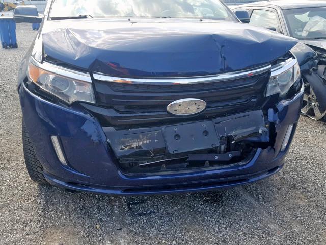 2FMDK4AKXCBA26252 - 2012 FORD EDGE SPORT BLUE photo 9