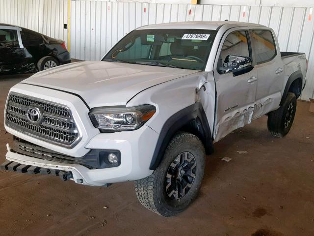 3TMAZ5CN7GM004200 - 2016 TOYOTA TACOMA DOU WHITE photo 2