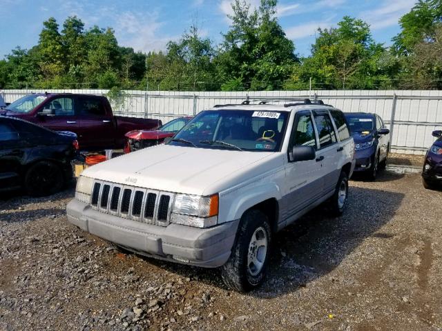 1J4GZ58S8VC767196 - 1997 JEEP GRAND CHER WHITE photo 2