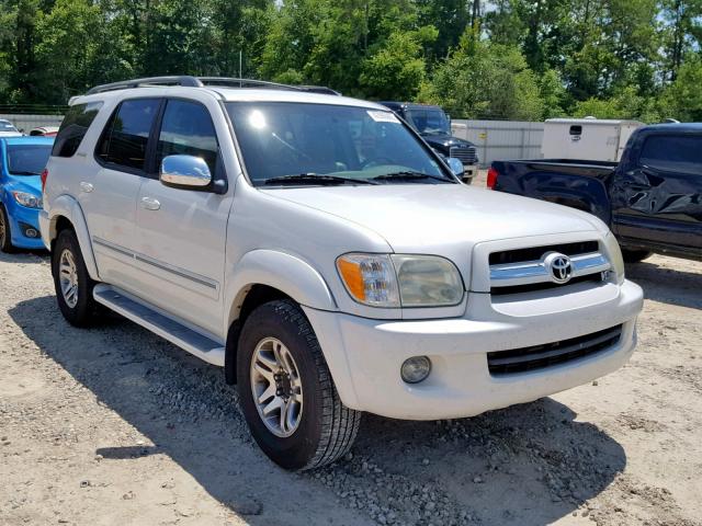 5TDBT48A97S283722 - 2007 TOYOTA SEQUOIA LI WHITE photo 1