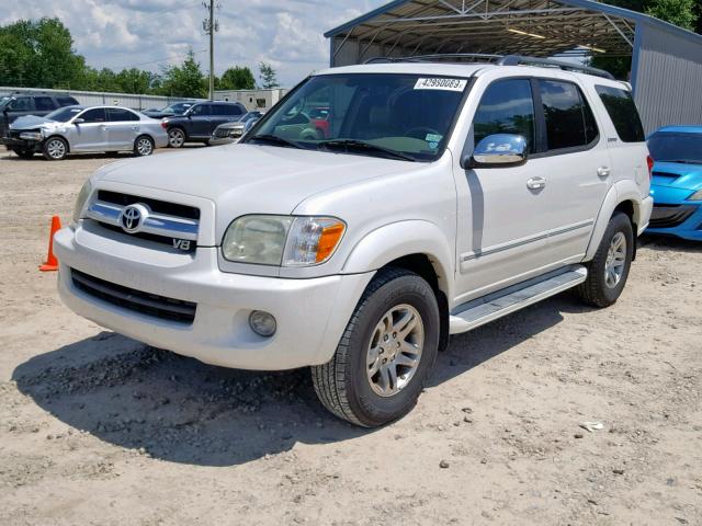 5TDBT48A97S283722 - 2007 TOYOTA SEQUOIA LI WHITE photo 2