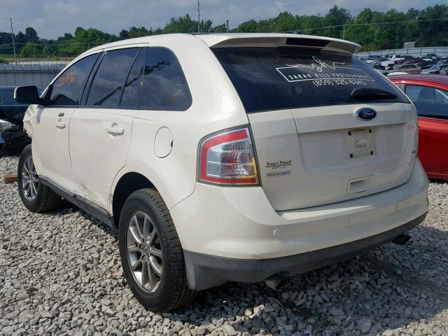 2FMDK38C98BA02265 - 2008 FORD EDGE SEL WHITE photo 3