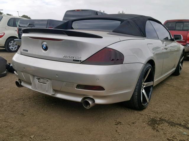 WBAEK734X5B328607 - 2005 BMW 645 CI AUT SILVER photo 4