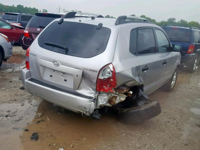 KM8JM12B95U094145 - 2005 HYUNDAI TUCSON GL SILVER photo 4