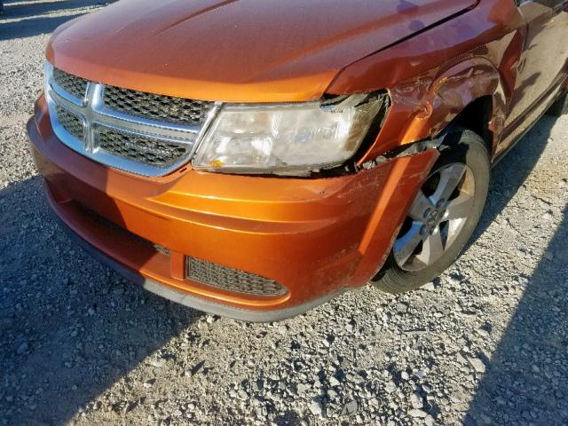 3D4PG1FG1BT511150 - 2011 DODGE JOURNEY MA ORANGE photo 9