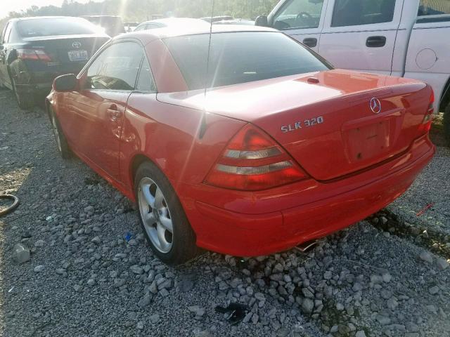 WDBKK65F01F206872 - 2001 MERCEDES-BENZ SLK 320 RED photo 3