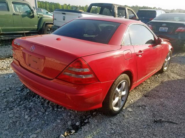 WDBKK65F01F206872 - 2001 MERCEDES-BENZ SLK 320 RED photo 4