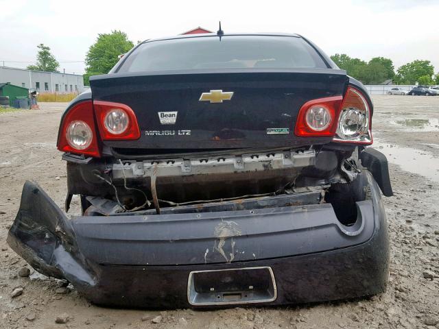 1G1ZE5E06AF199447 - 2010 CHEVROLET MALIBU LTZ ნაცრისფერი ფოტო 9