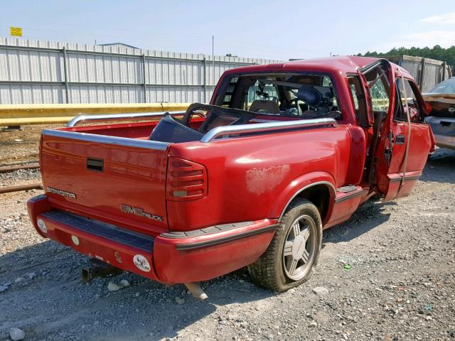 1GTCS19X2V8528208 - 1997 GMC SONOMA RED photo 4