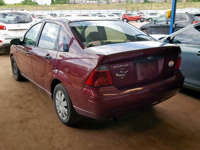 1FAFP34N57W162748 - 2007 FORD FOCUS ZX4 RED photo 3