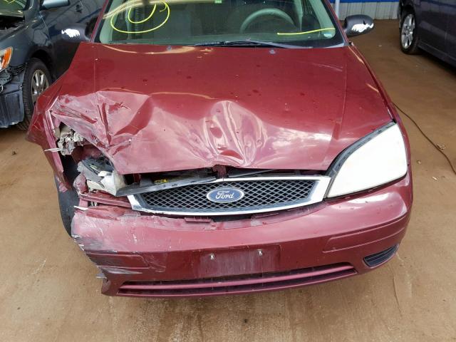 1FAFP34N57W162748 - 2007 FORD FOCUS ZX4 RED photo 7