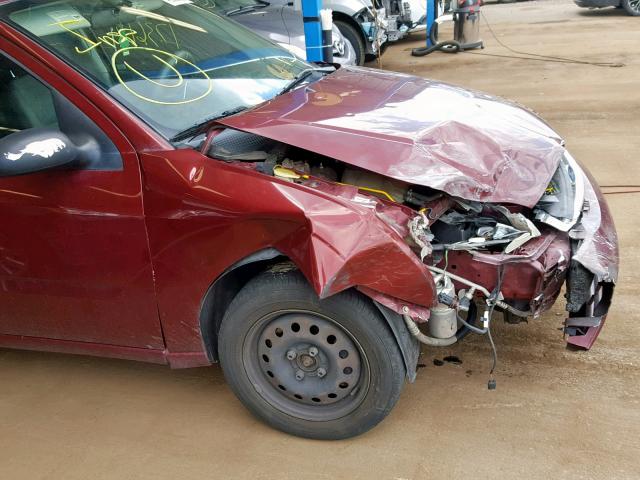 1FAFP34N57W162748 - 2007 FORD FOCUS ZX4 RED photo 9