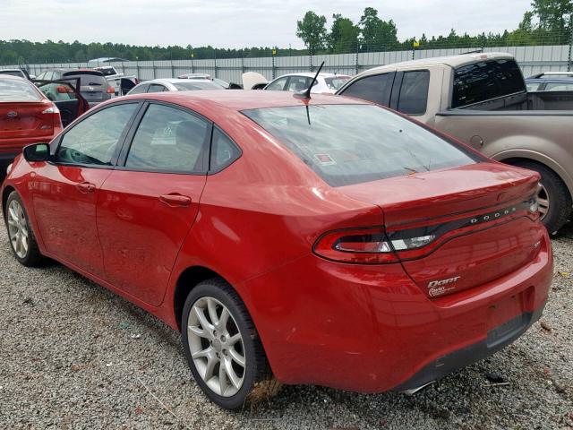 1C3CDFBA8DD335665 - 2013 DODGE DART SXT RED photo 3