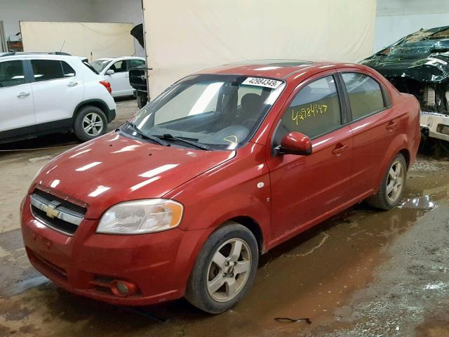 KL1TG56677B185199 - 2007 CHEVROLET AVEO LT MAROON photo 2