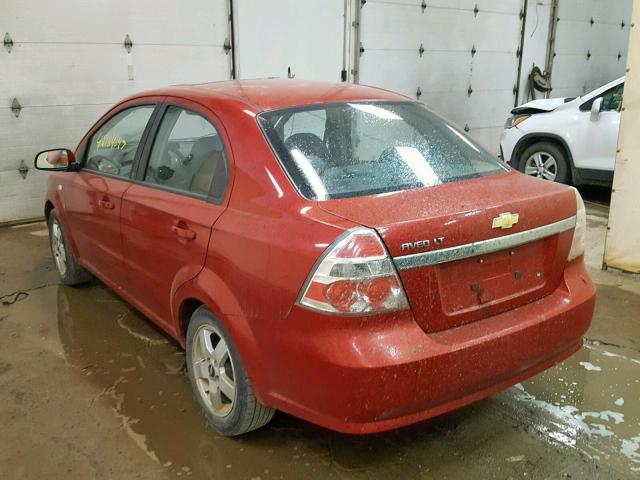 KL1TG56677B185199 - 2007 CHEVROLET AVEO LT MAROON photo 3