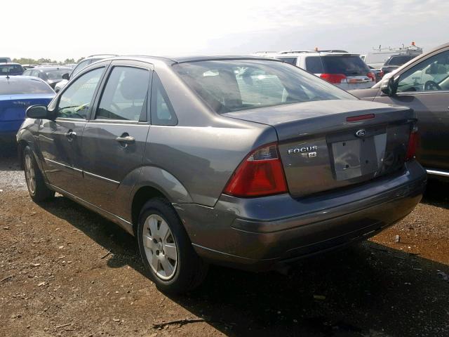 1FAFP34N07W264927 - 2007 FORD FOCUS ZX4 GRAY photo 3